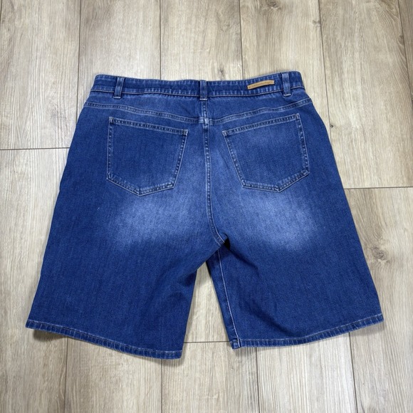 Soft Surroundings Women Pull On Bermuda Jean Shorts Size XL Denim - Picture 7 of 8